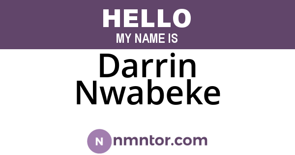 Darrin Nwabeke