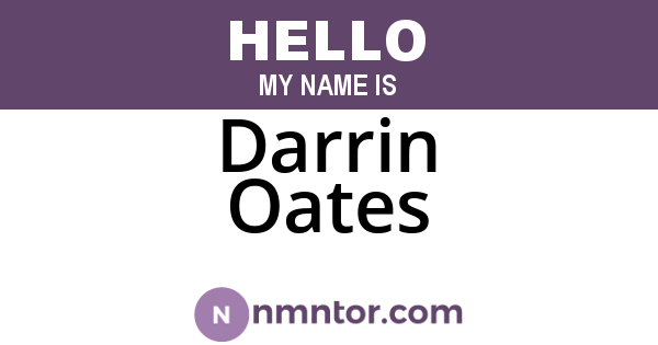 Darrin Oates