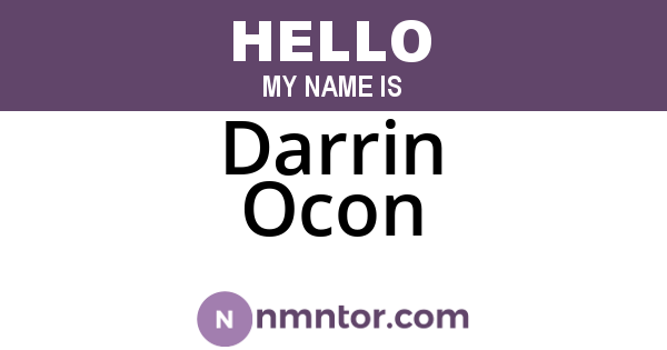 Darrin Ocon