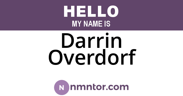 Darrin Overdorf