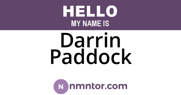 Darrin Paddock