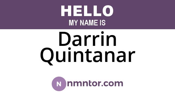 Darrin Quintanar