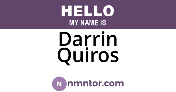 Darrin Quiros