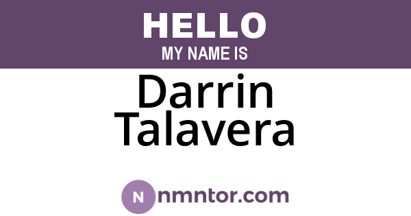 Darrin Talavera