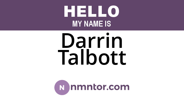 Darrin Talbott