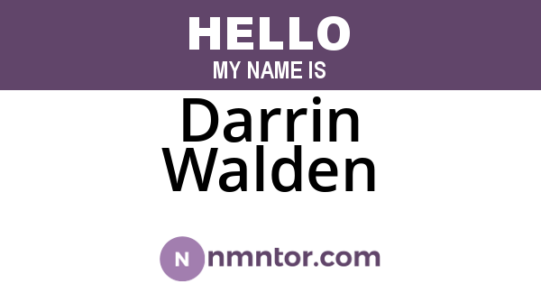 Darrin Walden