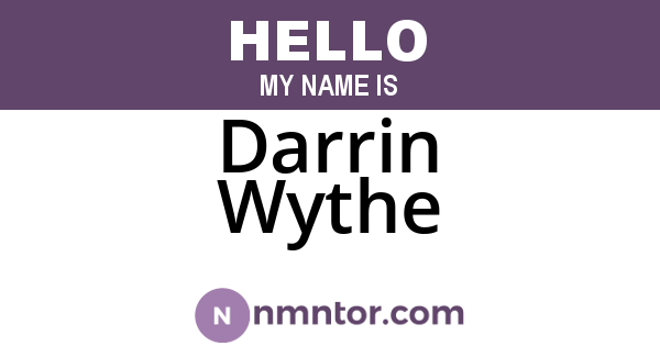 Darrin Wythe