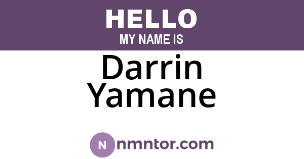 Darrin Yamane