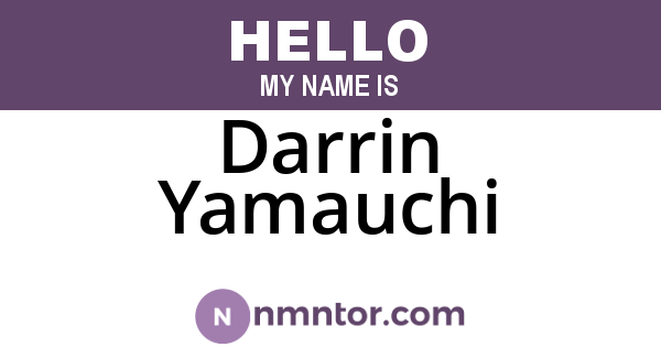 Darrin Yamauchi
