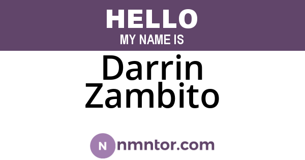 Darrin Zambito