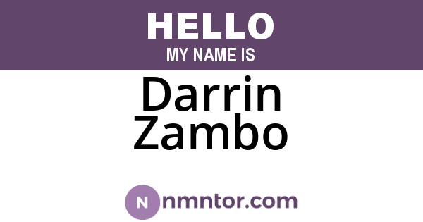 Darrin Zambo