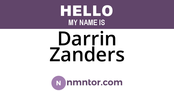 Darrin Zanders