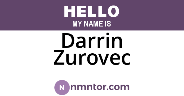 Darrin Zurovec