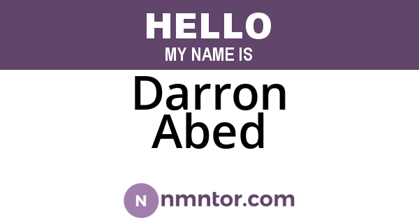 Darron Abed