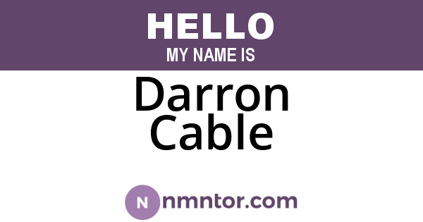 Darron Cable
