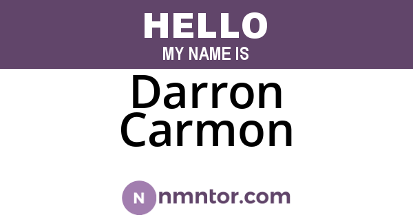 Darron Carmon