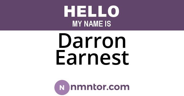 Darron Earnest