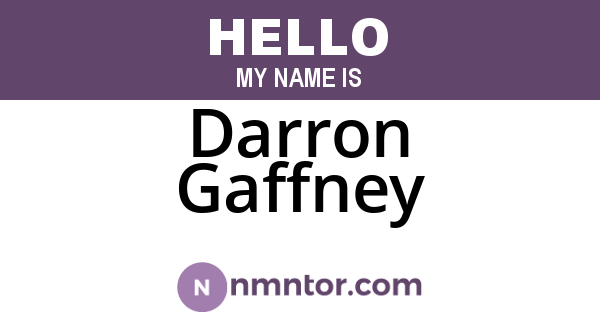 Darron Gaffney