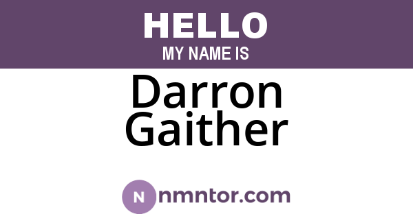 Darron Gaither