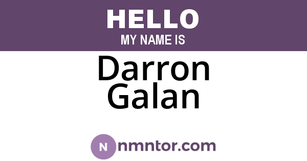 Darron Galan