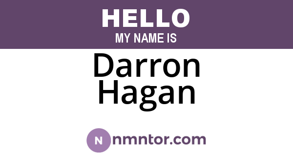 Darron Hagan