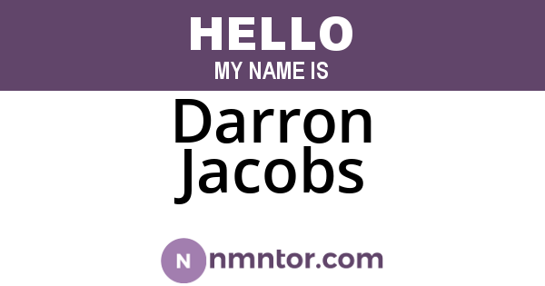 Darron Jacobs