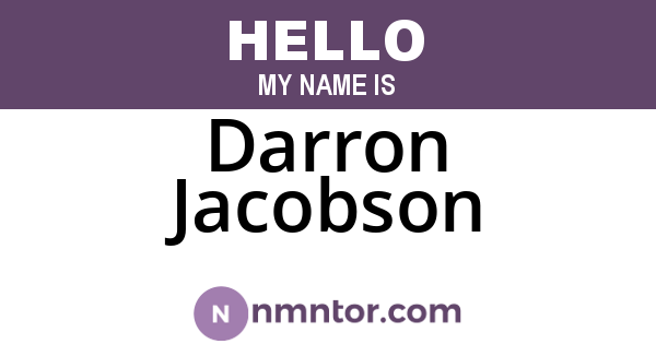Darron Jacobson