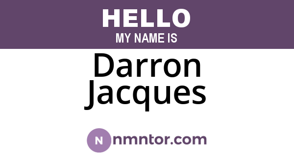 Darron Jacques