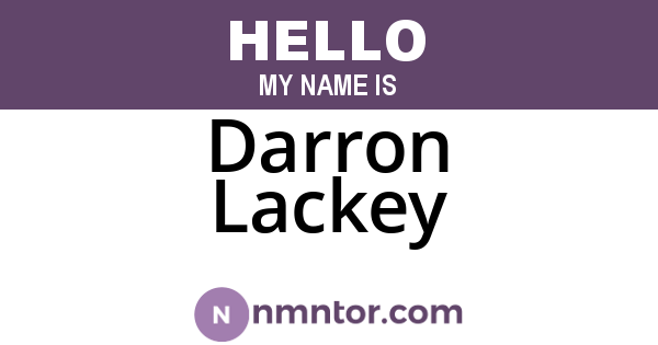 Darron Lackey