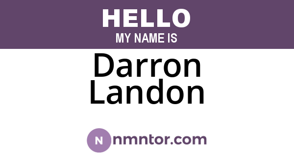 Darron Landon