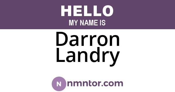 Darron Landry