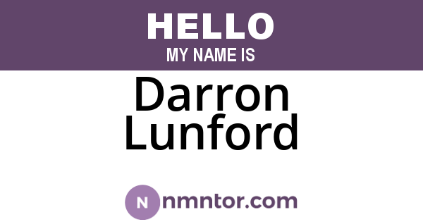Darron Lunford