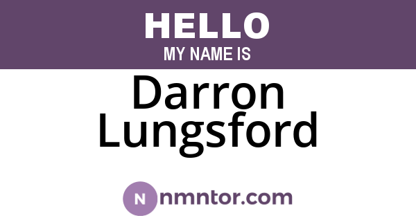 Darron Lungsford