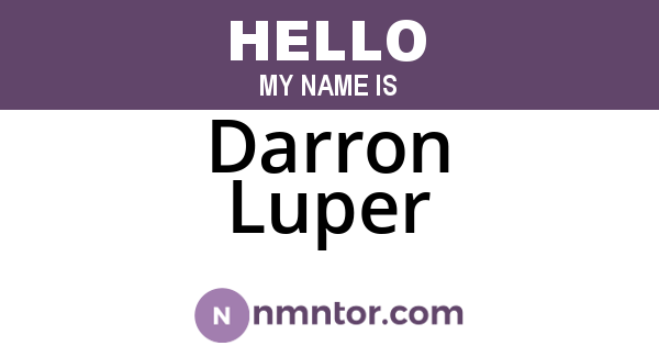 Darron Luper
