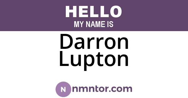 Darron Lupton