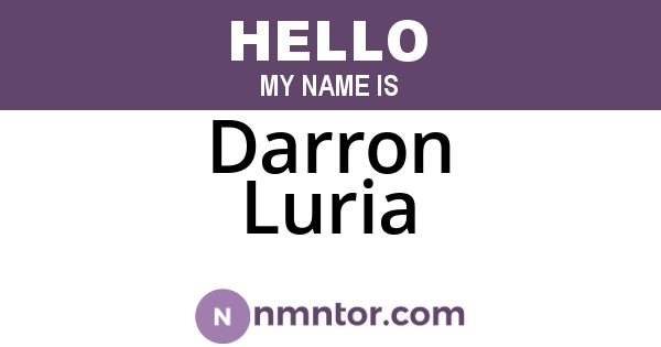 Darron Luria