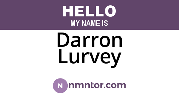 Darron Lurvey