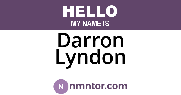 Darron Lyndon
