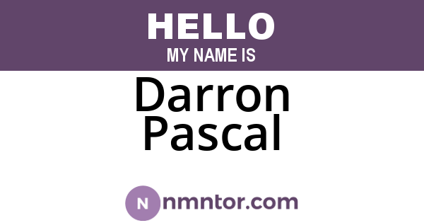 Darron Pascal