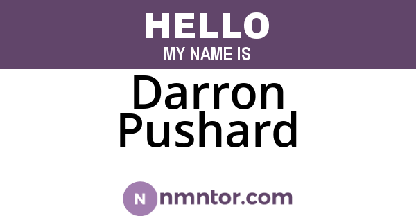 Darron Pushard