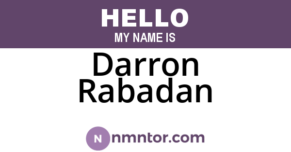 Darron Rabadan