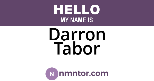 Darron Tabor