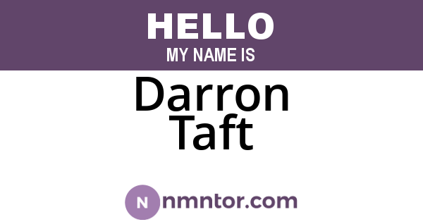 Darron Taft