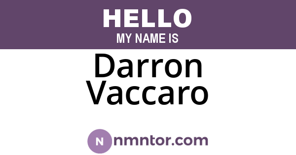 Darron Vaccaro
