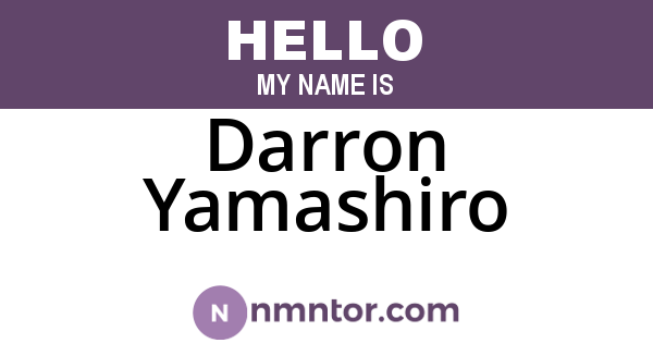 Darron Yamashiro
