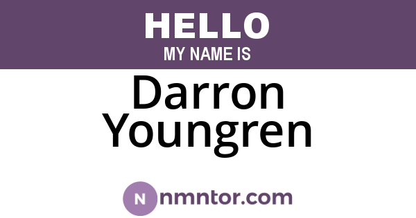 Darron Youngren