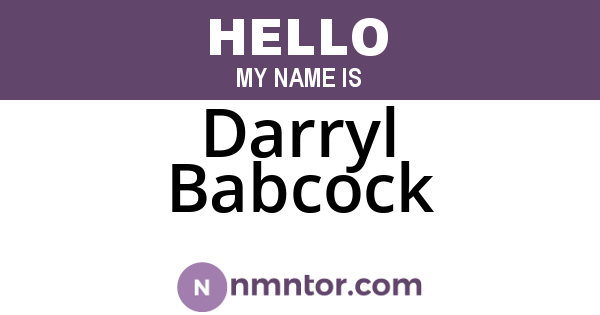 Darryl Babcock