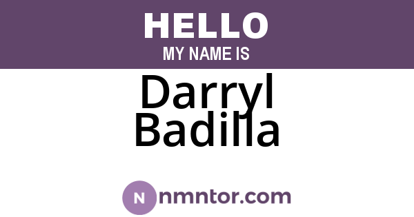Darryl Badilla