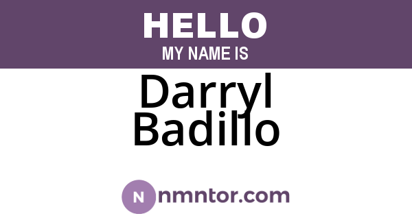 Darryl Badillo