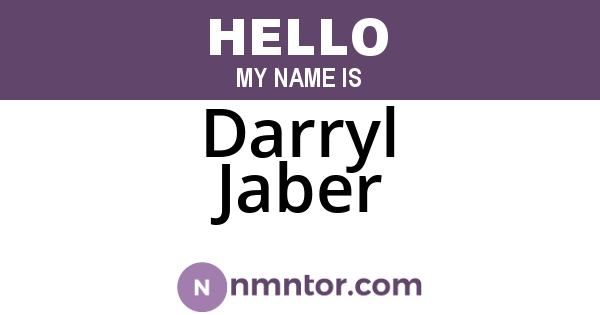 Darryl Jaber